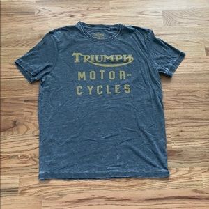 Triumph Motorcycles Gray Garment Dyed Tee Size L
